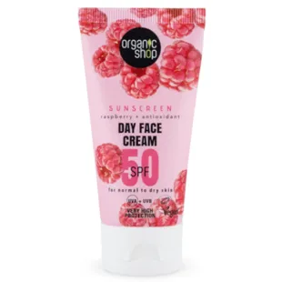 Organic Shop Gesichts-Tagescreme SPF50 Himbeere + Antioxidantien 50 ml