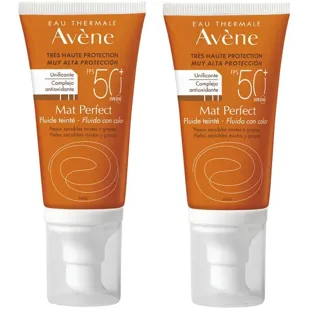 Avène SolarMat Perfect SPF50+ con Color 2x50 ml