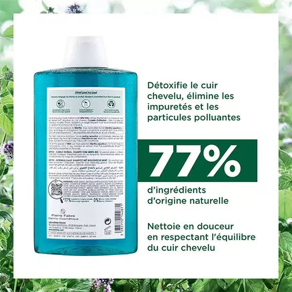 Klorane Aquatic Mint Anti-Pollution Shampoo 400ml