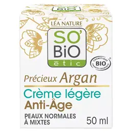 So'Bio Étic Précieux Argan Crème Légère Anti-Âge Jour Bio 50ml