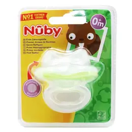 Nuby Sucette Anneau de Dentition Silicone +0m Vert