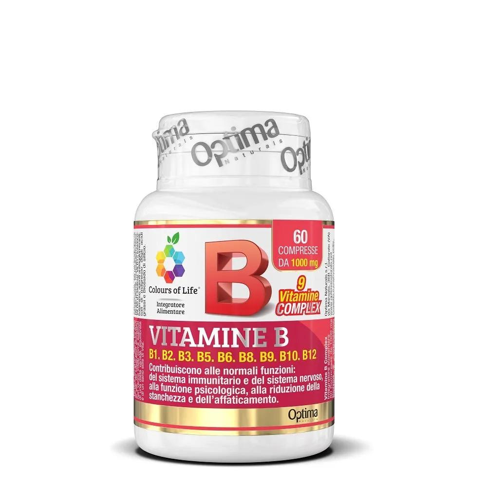 Optima Colours of Life Vitamina B Complex Integratore Multivitaminico 60 Compresse