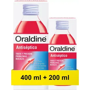 Oraldine Antiséptico Enjuague Bucal 400 ml + 200 ml