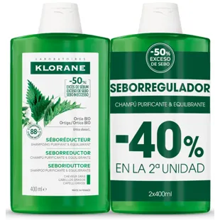 Pack Duplo Klorane Nettle Extract Shampoo 400ml