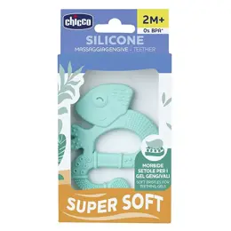 Chicco Anneau de Dentition +2m Soft & Clean Iguane Bleu