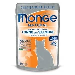 Monge Tonno Con Salmone Cibo Umido Per Gatti Adulti 80G