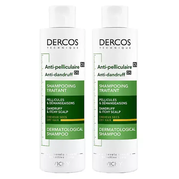 Vichy Dercos shampoo Anti-Pelliculaire hair dry 2 x 200ml