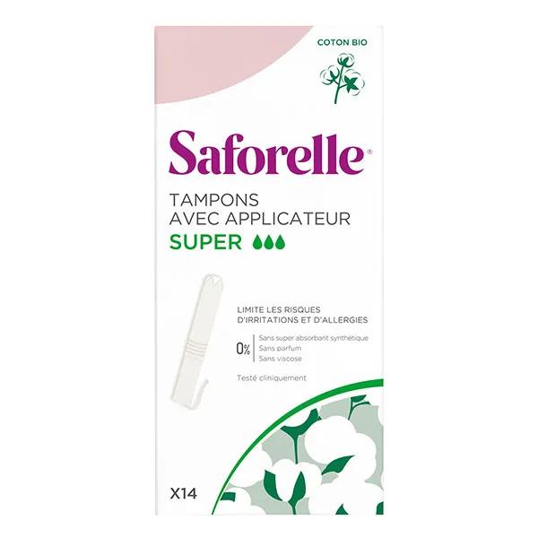 Saforelle Algodón Protect Tampones Super con Aplicador 14 unidades