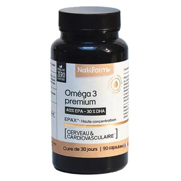 Nat&Form Premium Omega 3 Calidad Epax 90 cápsulas