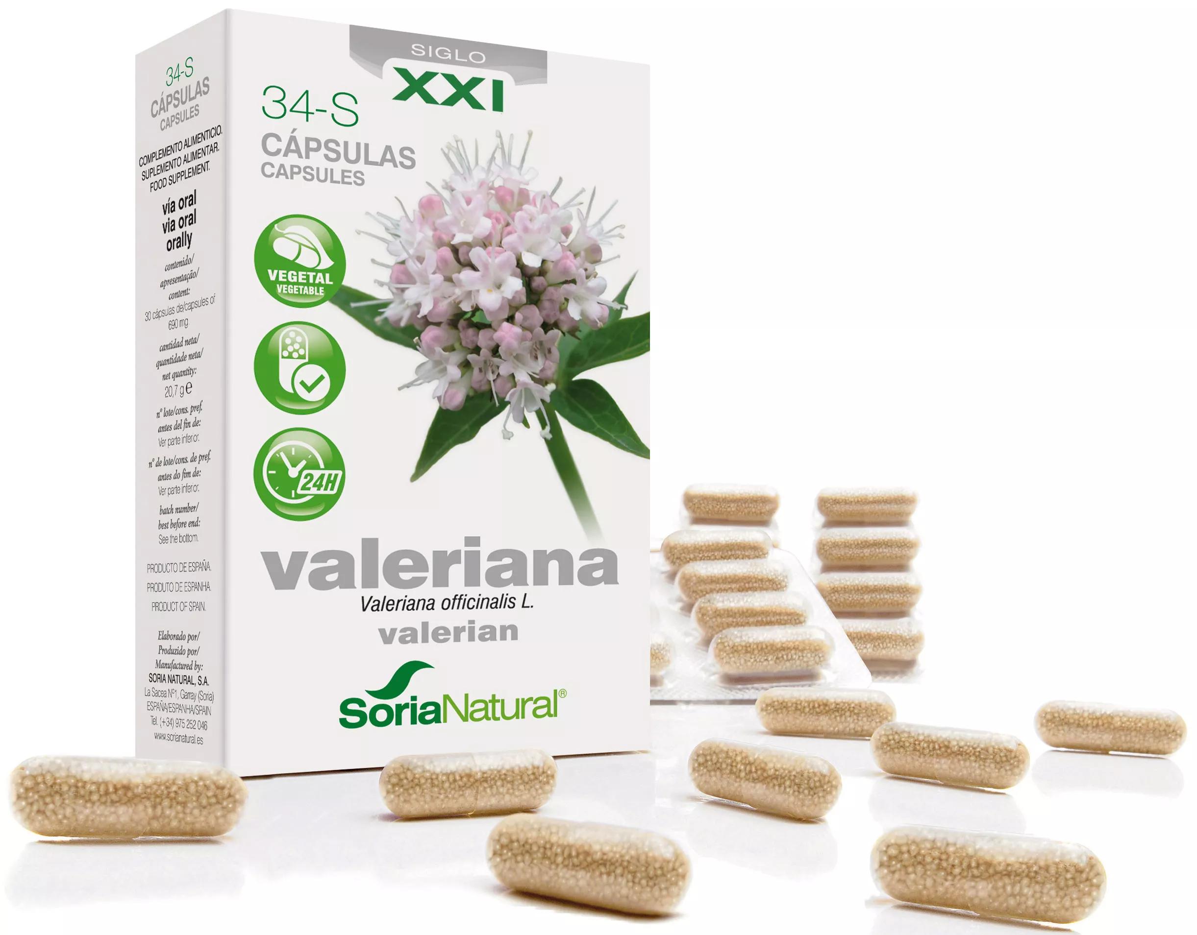 Imagen de Soria Natural S.XXI 34-S Valeriana 30 Cápsulas