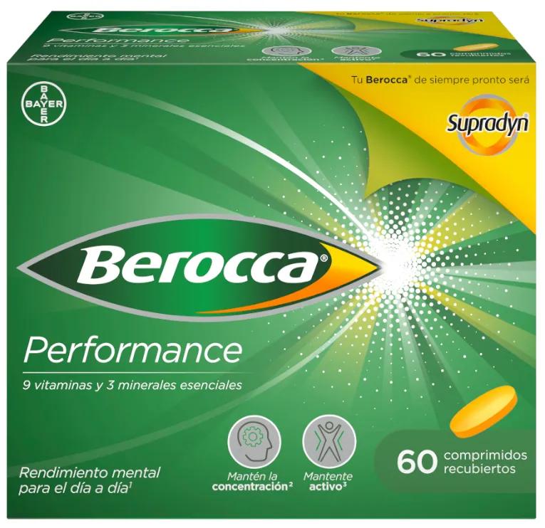 Berocca Performance Vitaminen en Bayer Performance 60 tabletten