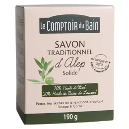 Le Comptoir du Bain Savon Traditionnel d'Alep Solide 190g