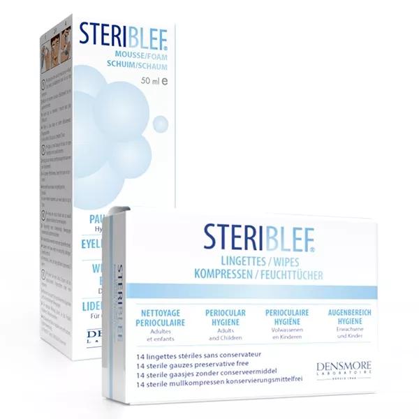 Densmore  Lotto di Steriblef Mousse & Salviettine - Igiene oculare
