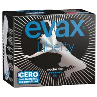 Evax Liberty Night Compressas com Asas 9 unidades