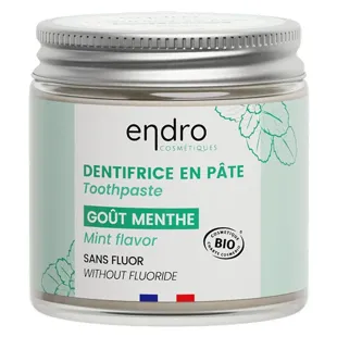 Dentifricio Endro Mint 100% di origine naturale, consistenza in pasta, barattolo da 185 gr
