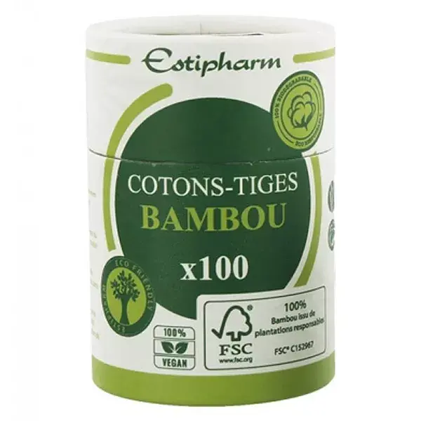 Estipharm Bamboo Cotton Swabs 100 units