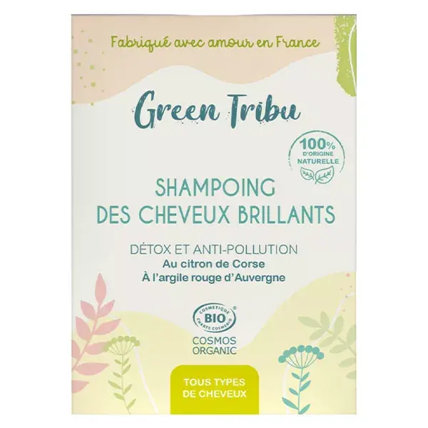 Green Tribu Shampoing des Cheveux Brillants Bio 85g