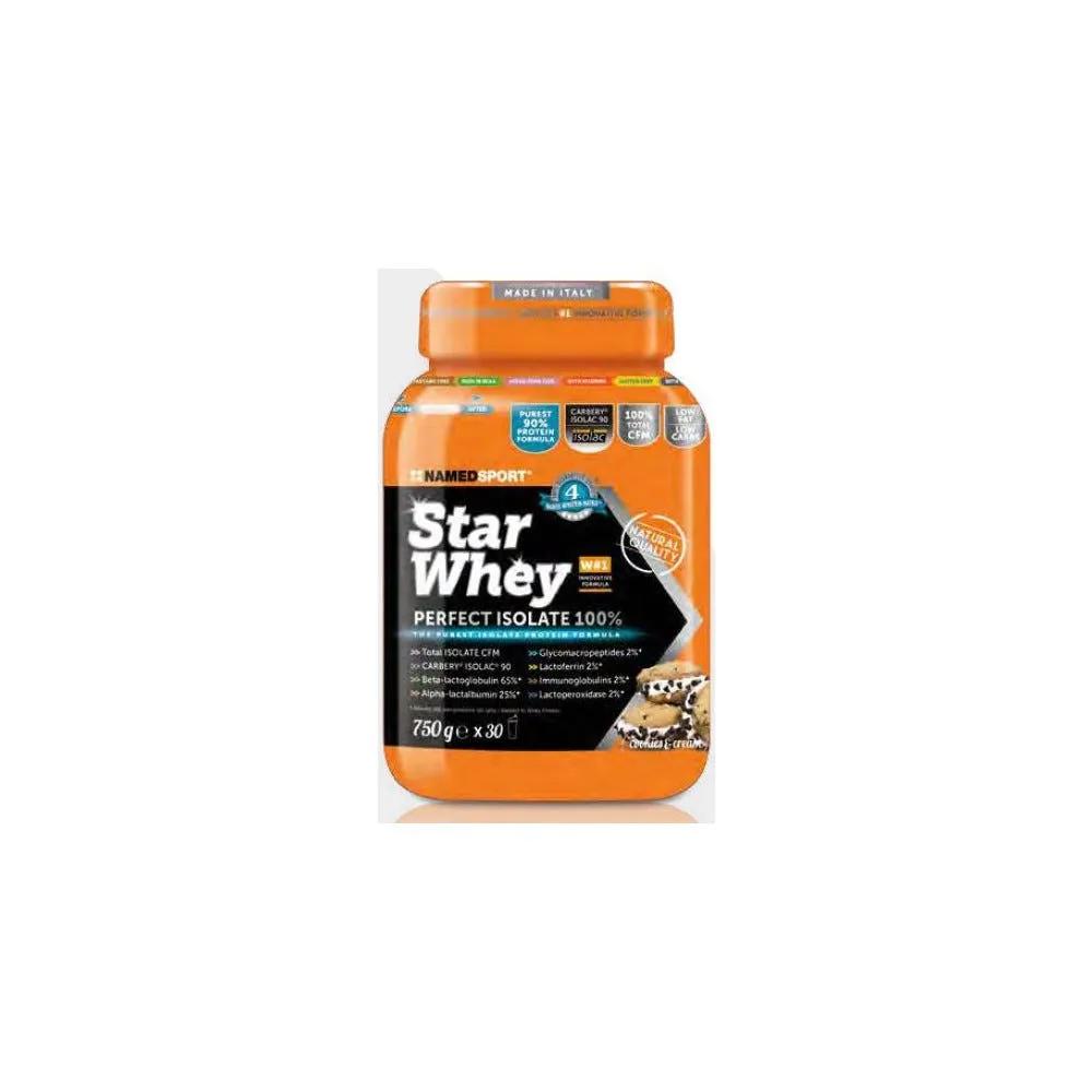 Named Sport Star Whey Isolate Cookies&Cream Integratore di Proteine Isolate del Siero del Latte 750 g