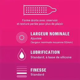 Durex Pleasure Ultra Préservatif Texture Ultra Perlée 2 unités