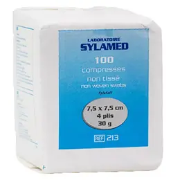 Sylamed Compresses Non-Tissé Non Stériles 7,5 x 7,5cm 100 unités 