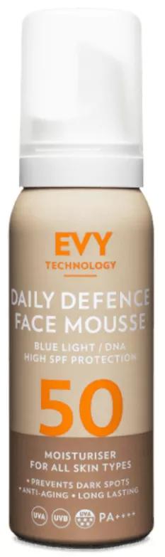 Evy Technology Mousse Visage Défense Quotidienne SPF50 75 ml