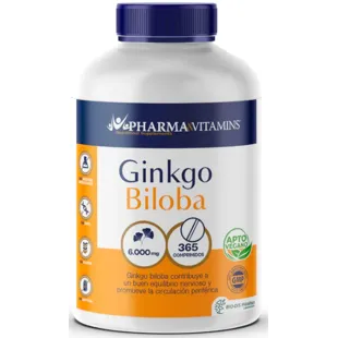 Pharma&amp;Vitamins Ginkgo Biloba 6000 mg 365 Tabletten