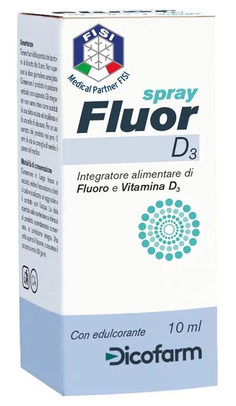 FluorD3 Spray Integratore di Fluoro e Vitamina D3 10 ml