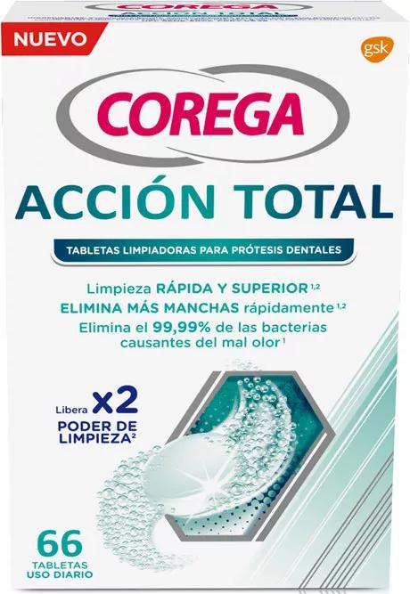 Corega Acción Total Pastillas Limpiadoras 66 uds