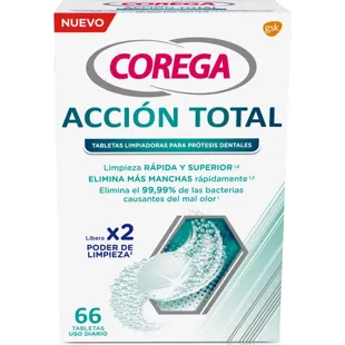 Corega Total Action Compresse Nettoyants 66 unités