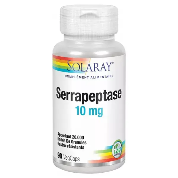 Solaray Serrapeptase 10mg 90 Plant-Based Capsules