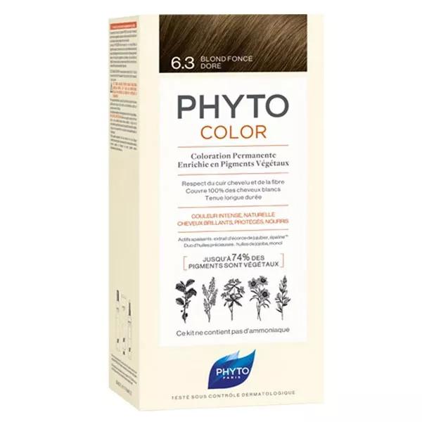 Phyto Color Coloración Permanente 6.3 Rubio Oscuro Dorado