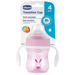 Overgangsglas Chicco Rosa + 4m 200ml