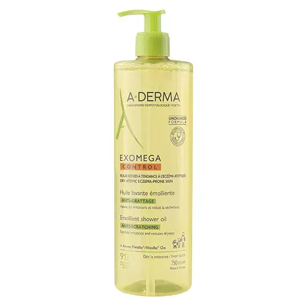 Aderma Exomega Control Emollient Shower Oil 750ml Sanareva