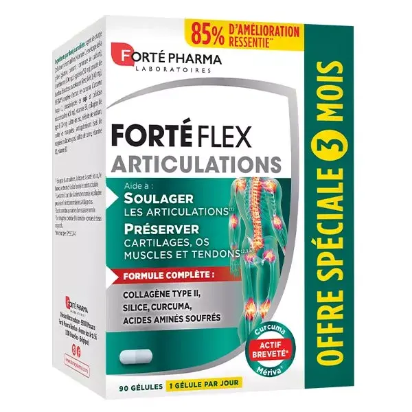 Forté Pharma Forté Flex Articulations Collagène Type II et Curcuma 90 gélules