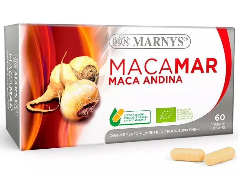 Marnys Macamar Maca Andina Roja y Negra BIO 60 Cápsulas Vegetales