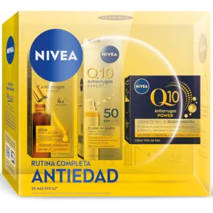 Nivea Q10 Power Sérum Doble Acción 30 ml + Fluido UV Diario SPF50 40 ml + Crema Noche