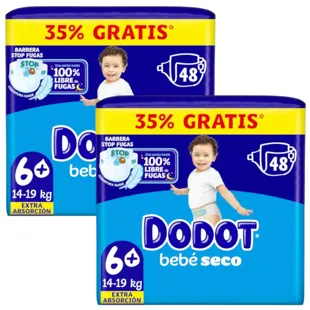 Dodot Baby Dry Diapers T6+ (14-19 Kg) 2x48 units