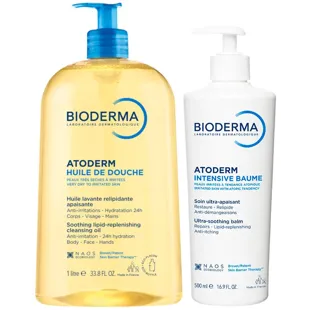Bioderma Atoderm Shower Oil 1 Liter + Atopic Skin Cream 500 ml