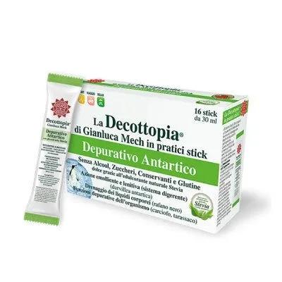 Tisanoreica Deco Pocket Integratore Depurativo Antartico Dolce con Stevia 16 Stick da 30 ml