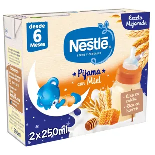 Nestlé porridge liquid 8 cereals with honey 2x250ml 6 m 