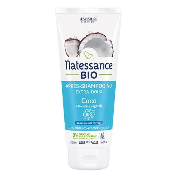 Natessance Après-Shampoing Extra-Doux Coco Bio et Kératine Végétale 200ml