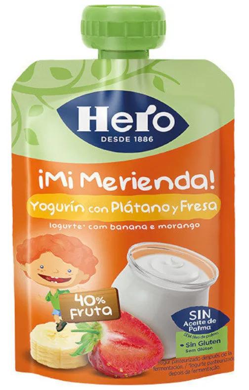 Hero Solo Yoghurt Pouch, Banaan, Aardbei +12m 100 gr