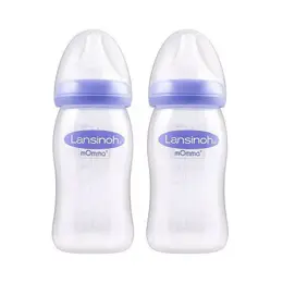 Lansinoh Momma Biberon avec Tétine NaturalWave Débit Moyen Lot de 2 x 240ml