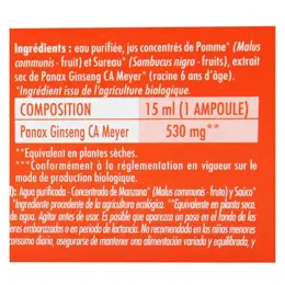 Superdiet Ginseng Bio - 20 ampoules de 15ml