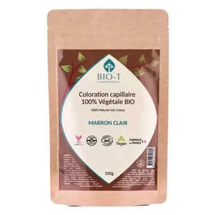 Colorazione vegetale Bio-T Castano chiaro - Biologica e 100% naturale - 100 g