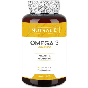 Nutalie Omega 3 Komplex 2000mg EPA, DHA mit Vitamin E + D 60 Kapseln