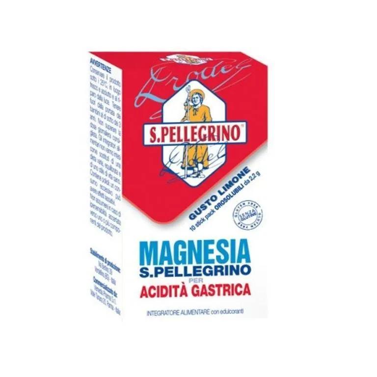 Magnesia San Pellegrino Integratore Acidità Gastrica 10 Bustine