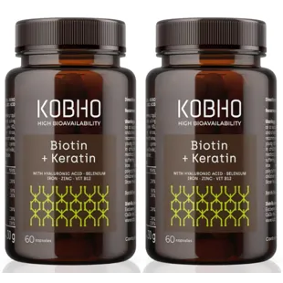 Kobho Labs Biotin + Keratin 2x60 Capsules