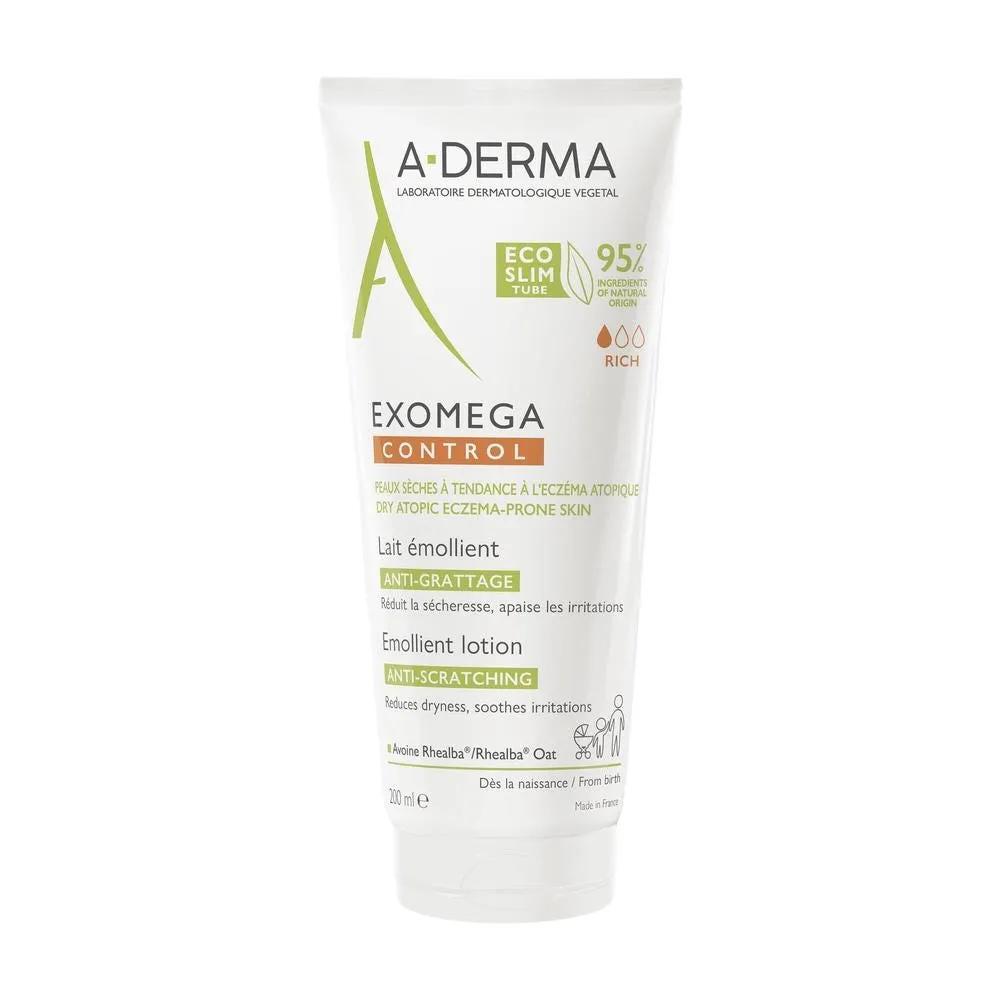 A-Derma Exomega Control Latte Emolliente Per Pelle Secca a Tendenza Atopica 200ml Nuova Formula