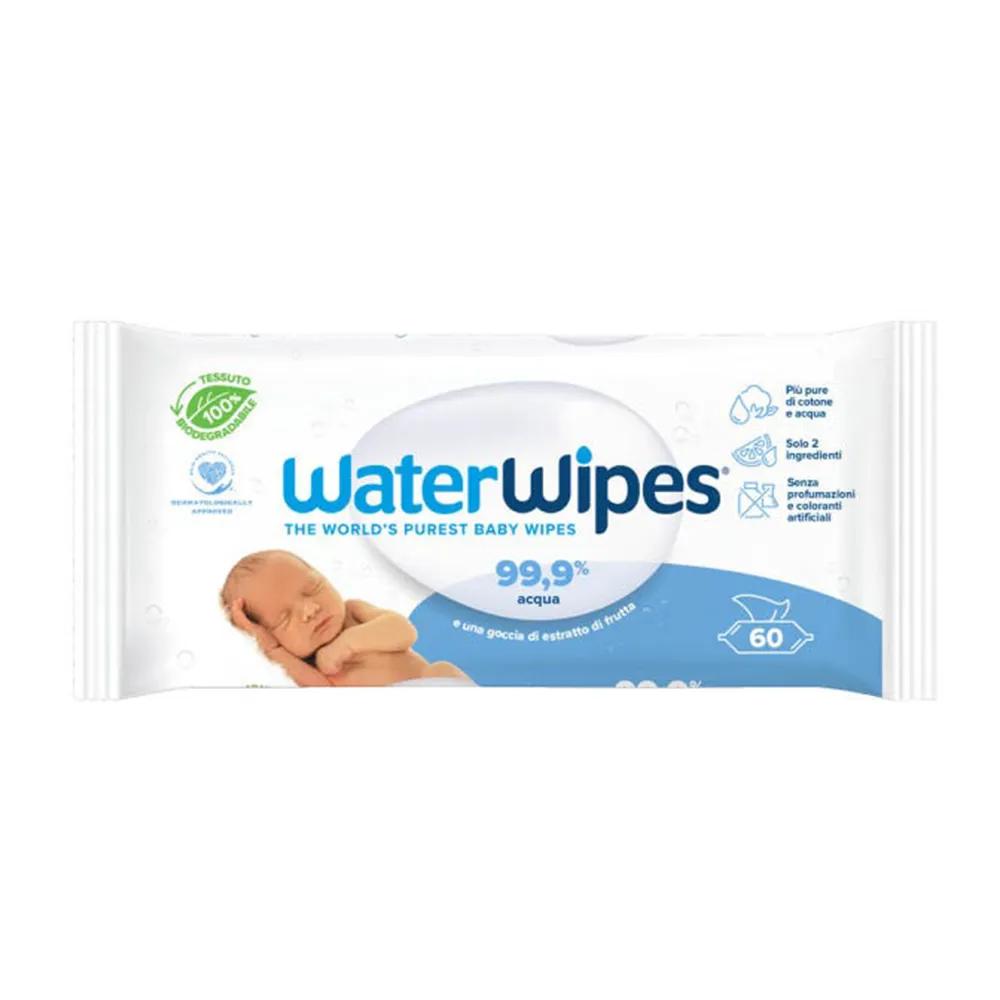 Waterwipes BIO Baby Salviette Detergenti per Neonati 60 Pezzi